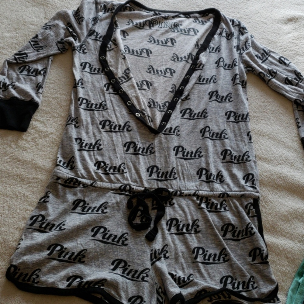 PINK pajamas XS but fits like a S